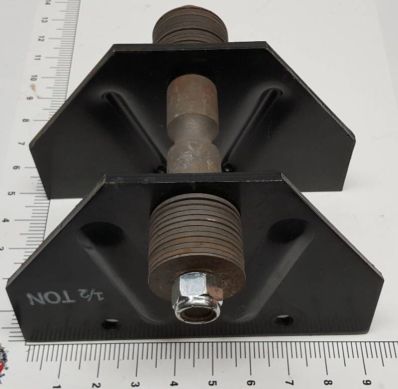 lot 5376 image: I dont believe this I-Beam dolly has ever been used or had the right wheels mounted on it.  Rated at 12 ton