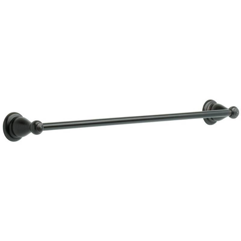 lot 6247 image: New in the package is this Delta Faucet 77824-RB Leland 24 Towel Bar SpotShield Venetian Bronze