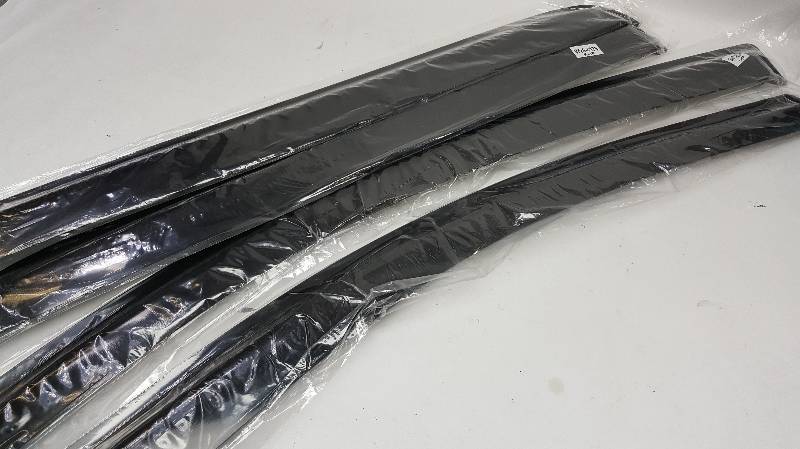 lot 5274 image: 4 piece set of the Auto Dynasty visor rain guard for the 2004-2014 Nissan Titan King Cab dark smoked Tape-On