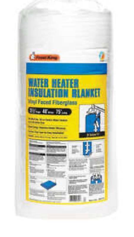 lot 32644 image: Frost King 48 in. X 75 in. L FiberglassVinyl Water Heater Insulation (Retail $38.99)