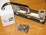 New! Chrome 8” centers Kitchen sink or counter top faucet 2 knob plastic assembly.