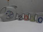 Nice Fiesta ware Pitcher and 4 cups