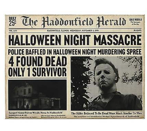 lot 2170 image: Michael Myers Frameless Canvas Posters - 4ct
