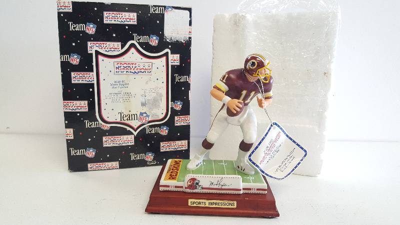 lot 1297 image: Mark Rypien Sports Impressions Figurine Statue Washington Redskins HOF New w Box