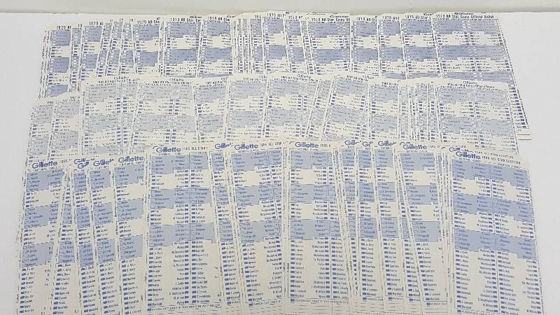 lot 1294 image: 100 Official Major League Baseball All-Star Game Original Unpunched Ballots 1979-1985 MLB Unused
