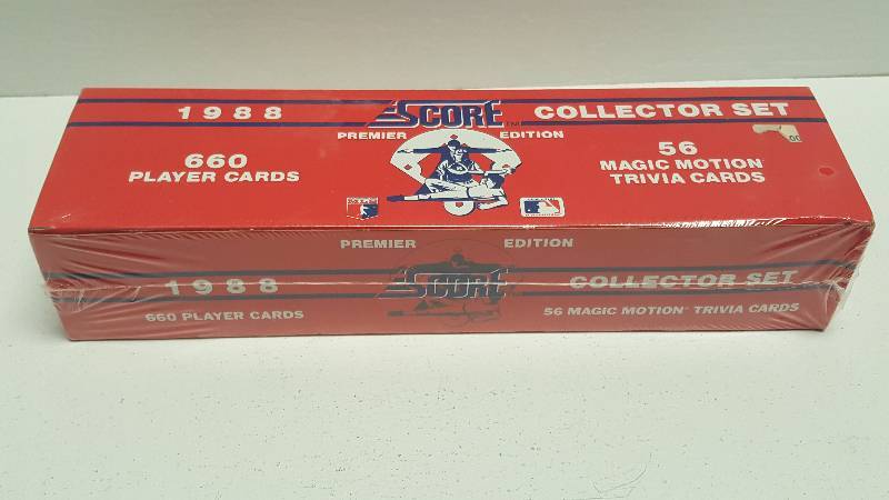 lot 1276 image: 1988 Score Baseball Complete Baseball 660 Card Set Factory Sealed Unopened w Update Traded