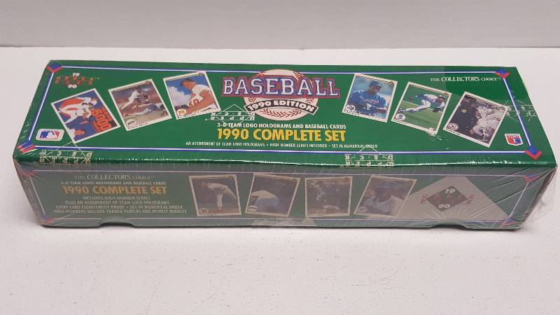 lot 1275 image: 1990 Upper Deck Complete 800 Card Factory Sealed Set w MLB Hologram Stickers Unopened