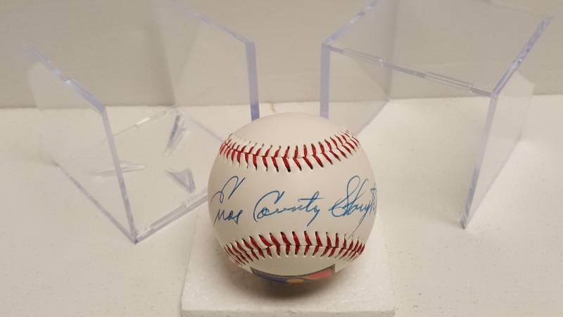lot 1120 image: Enos Country Slaughter Autographed Official MLB 125th Anniversary Baseball w COA