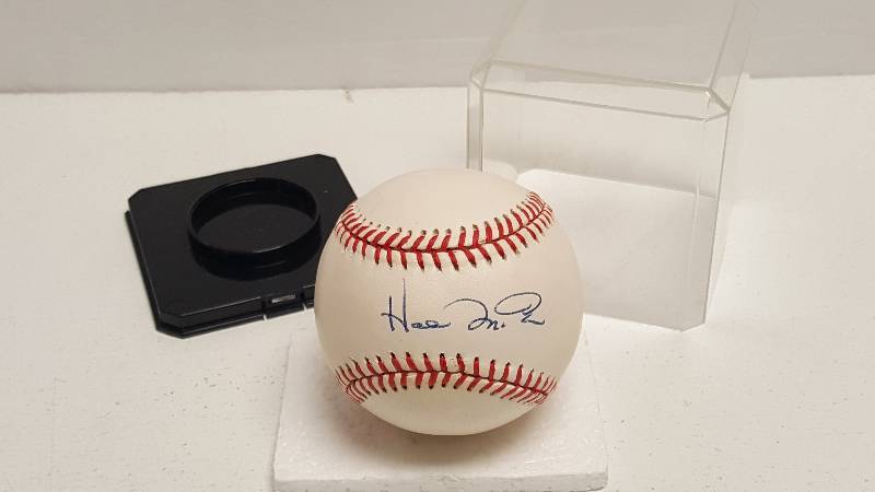 lot 1126 image: Hal McRae Autographed Rawlings Official American League Baseball Kansas City Royals w COA