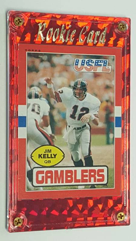 lot 1157 image: Jim Kelly Rare 1985 Topps USFL Pre-NFL Rookie Card Las Vegas Gamblers