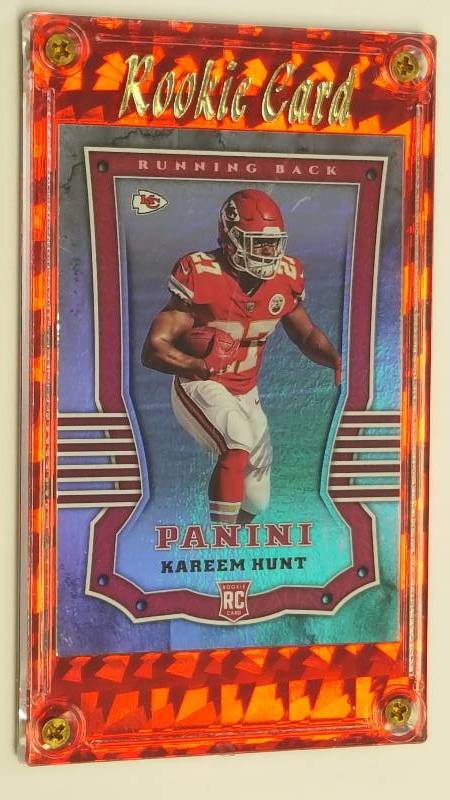 lot 1162 image: Kareem Hunt 2017 Panini Kansas CIty Chiefs Rookie Football Card