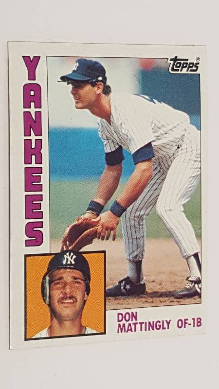 lot 1166 image: Don Mattingly 1984 Topps #8 Rookie Baseball Card New York Yankees RC
