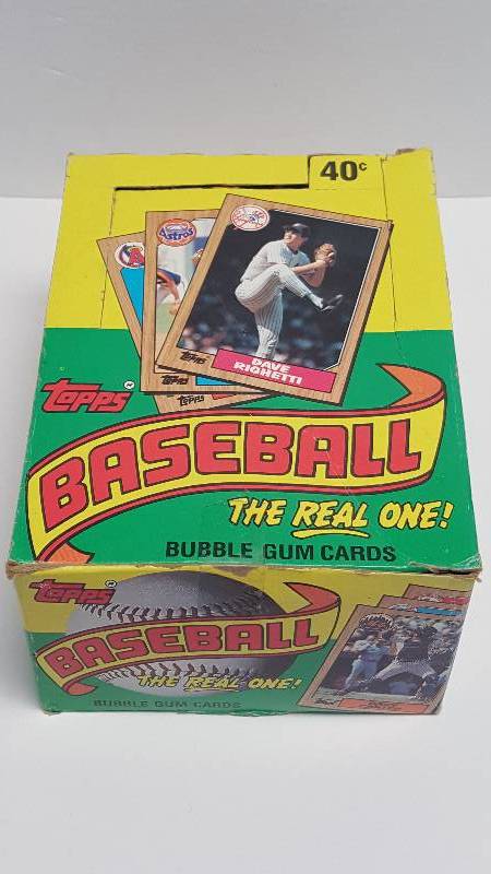 lot 1174 image: 1987 Topps Baseball Unopened Wax Pack Box 36 Total w Barry Bonds Rookie & Gum