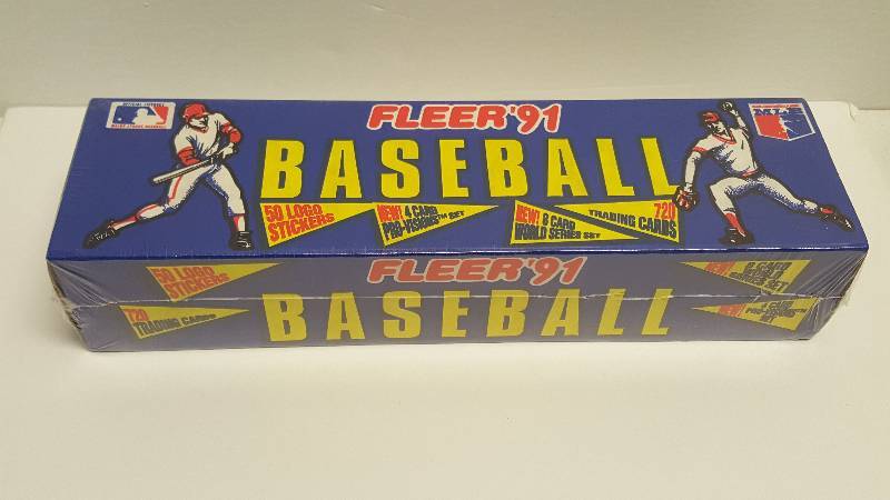 lot 1189 image: 1991 Fleer Baseball Complete 720 Card Factory Sealed Set w Pro Visions & Stickers
