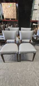 lot 12268 image: (4) Grey Pleather Dining Room Chairs