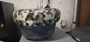 lot 12370 image: Geometric Design Foot Rest