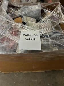 lot 55 image: G47b Pallet of Items - miscellaneous, salvage, parts, no sales, etc. Great for resellers or Mr Fix-it types. Must come prepared to load or I can drop Into a pickup or trailer with forklift.