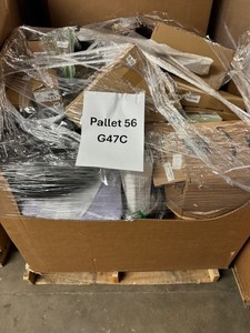 lot 56 image: G47c Pallet of Items - miscellaneous, salvage, parts, no sales, etc. Great for resellers or Mr Fix-it types. Must come prepared to load or I can drop Into a pickup or trailer with forklift.