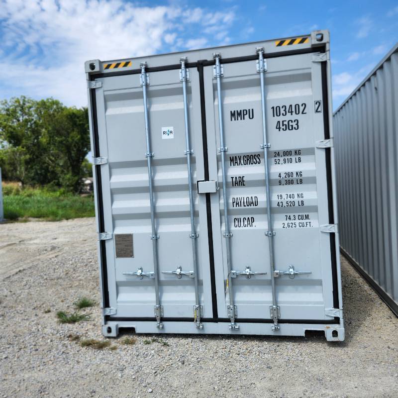 lot 499 image: 2024 40 High Cube Storage Container, APPROX 102 TALL X 96 WIDE X 40 DEEP  MMS