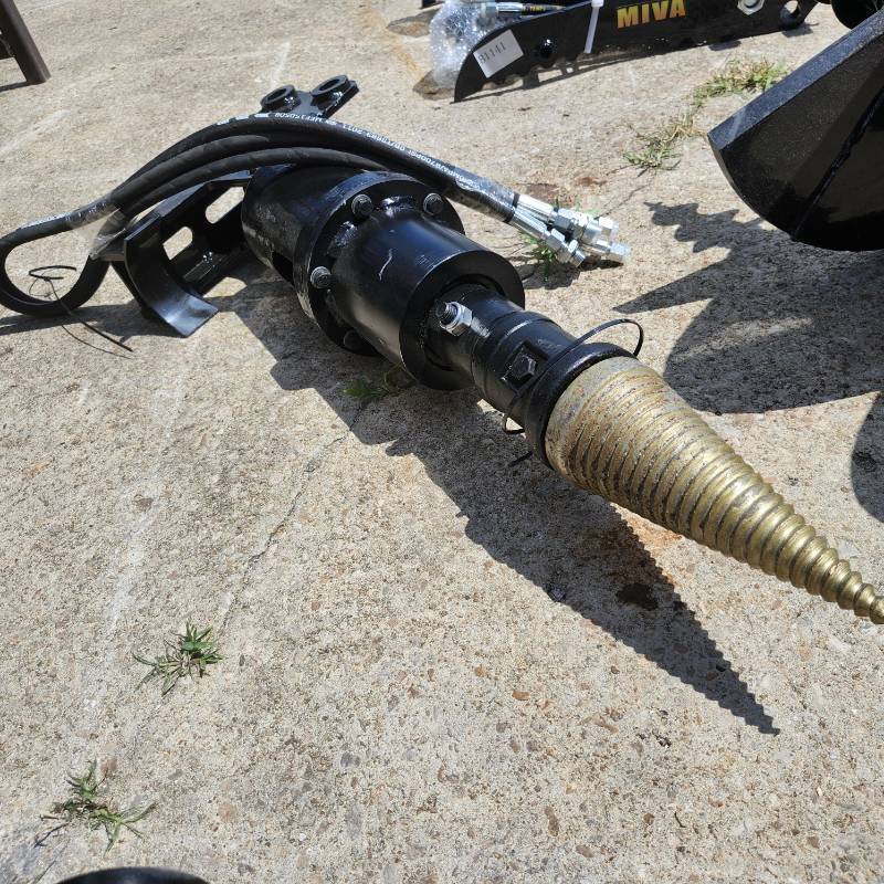 lot 5028 image: Unused 2024 Excavator Hydraulic Wood Drill  Fits to 1-3ton Excavator