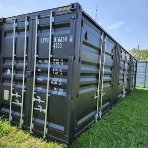 lot 451 image: 40 NEW BLACK Storage Container 3 Door