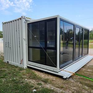lot 11-1 image: 20 Ft HC Push Out Extension Container Home  Expandable Design with Bathroom, Kitchen, and Glass Front