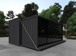 lot 12 image: 20 Ft HC Push Out Extension Container Home  Expandable Design with Bathroom, Kitchen, and Glass Front