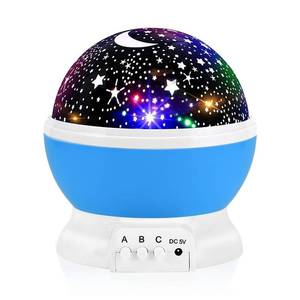 lot 18364 image: Votozi Night Light for Kids, Kids Night Light, Star Night Light, Moon and Star Projector 360 Degree Rotation - 4 LED Bulbs 9 Light Color Changing with USB Cable, Unique Gift for Men Women Children
