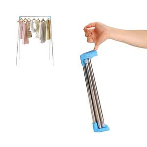 lot 18390 image: Ligtchser Portable Travel Garment Rack,Folding Clothes Rack for Dance,Travel,Camping, Drying,RV, Indoor,Outdoor. A Collapsible Mini Clothing Rack.