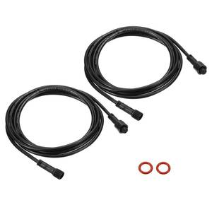 lot 18442 image: PATIKIL 6.56Ft 3 Pin Extension Cable Wire, 2Pcs 22 AWG Waterproof IP67 Connector with Male and Female at Both Ends for LED Strips, Black