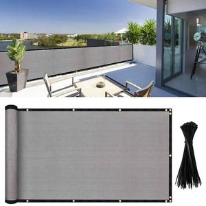 lot 18474 image: DearHouse Balcony Privacy Screen Cover, 3.5ft x16.5ft Privacy Screen Balcony Shield for Porch Deck Outdoor Backyard Patio Balconys, includes 35 pc Cable Ties