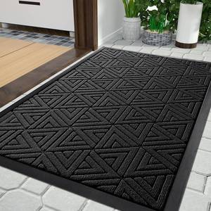lot 18478 image: Yimobra Door Mat Outdoor Entrance, Heavy Duty Sturdy Front Welcome matt for Outside Home Entry, Back Patio Floor Porch Garage Office, Low Profile, Easy Clean, Waterproof, 29.5 x 17, Black