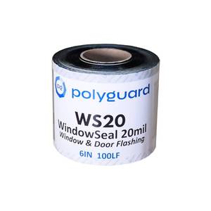 lot 18480 image: POLYGUARD WindowSeal Window Flashing Tape 6 inch x 100 feet, 20mil Thick. Waterproof, Self Adhering & Self Sealing. for Window and Door Frames
