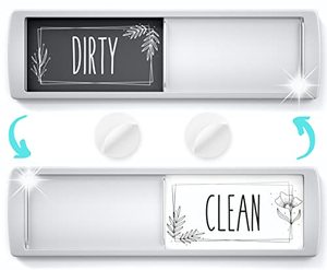 lot 18486 image: ASSURED SIGNS Stylish Clean Dirty Magnet Sign - 2 by 7 Inch - Ideal Clean Dirty Magnet for Dishwasher - Kitchen Organizer and Gadget - Nice Office, Home Farmhouse Decor - Dirty Clean Dishwasher Magnet