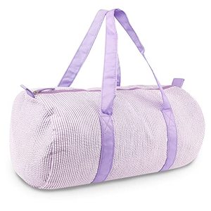 lot 18492 image: GFU Duffle Bag for Kids, Overnight Duffel Bags for Boys and Girls, Seersucker Travel Bag Large Dance bag, Toddler Weekender Bag, Child Carry-On Sports Gym Bag, Gift, Blue-photo for reference