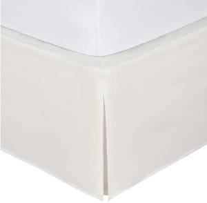 lot 18494 image: Fancy Collection Easy Care Bed Skirt Pleated Microfiber 14 inch Drop Bed Skirt Solid New (Beige, Full)