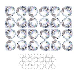 lot 18501 image: Crystalsuncatcher 24pcs Clear Crystal Ball Prism Suncatcher Rainbow Pendants Maker, Hanging Crystals Prisms for Windows,20mm