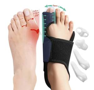 lot 18517 image: Kutain Bunion Corrector for Women and Men, Big Toe Separator Pain Relief, Toe Straightener with Splint, Bunion Corrector Pad with Adjustable Strap, Hallux Valgus Brace for DayNight Support