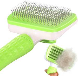 lot 18520 image: Garstor Dog Brush, Cat Brush, Dog Brush for Shedding, Self Cleaning Pet Brush for Grooming Long Short Haired Dog Cats, Cat Brushes for Indoor Cats, for Dog Cat Rabbit Remove Loose Fur and Undercoat