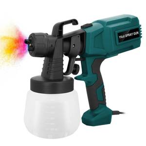 lot 18529 image: Ykall Paint Sprayer, 700W HVLP Power Paint Sprayer, Large Container Electric Spray Gun with Cleaning & Blowing Functions, with 4 Copper Nozzles, Gloves and Cleaning Kit for Furniture, Cabinets