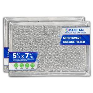 lot 18539 image: Microwave Filter Replacement 5.12� x 7.64� Fits Frigidaire 5304464105 WB06X10608 GE Microwave Filter - Aluminum Mesh Screen Grease Filter - Filters Air Entering Over the Range Oven Vent Fan (2-Pack)
