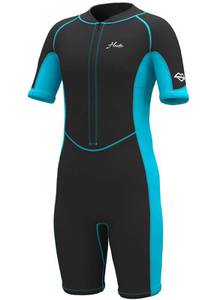 lot 18545 image: Hevto Kids Shorty Wetsuits Boys Girls Toddler Youth Child 2mm Neoprene Wet Suit Front Zip for Surfing Swimming SUP (K1S-Blue, 8)