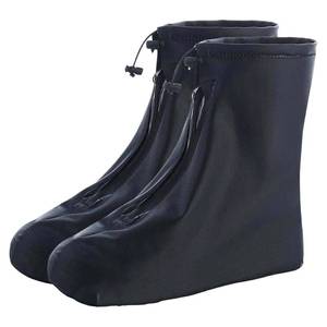 lot 18365 image: Rain Boot Waterproof Shoes Covers, Sand Control Non-Slip Shoe Cover Galoshes, PVC Rubber Sole Reusable Rain Snow Boots Overshoes for Cycling Outdoor Camping Fishing Garden (XL, Black)