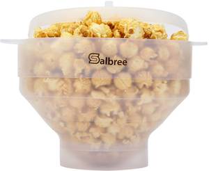lot 18558 image: The Original Salbree Microwave Popcorn Popper, Silicone Popcorn Maker, Collapsible Microwavable Bowl - Hot Air Popper - No Oil Required - The Most Colors Available (Transparent)