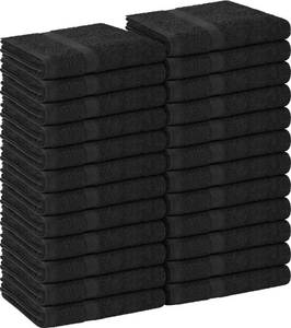 lot 18374 image: Utopia Towels - Salon Towel, Pack of 24 (Not Bleach Proof, 16 x 27 Inches) Highly Absorbent Cotton Towels for Hand, Gym, Beauty, Spa, and Home Hair Care, Black