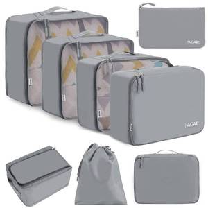 lot 18377 image: BAGAIL 8 Set Packing Cubes Luggage Packing Organizers for Travel Accessories-Pewter Color