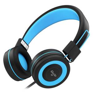 lot 18381 image: ELECDER i37 Kids Headphones Children Girls Boys Teens Foldable Adjustable On Ear Headphones 3.5mm Jack Compatible Cellphones Computer MP34 Kindle School Tablet BlackBlue