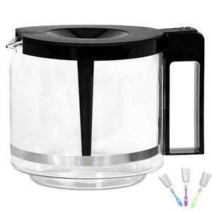 lot 18615 image:  Coffee Carafe Glass Compatible with moccamaster KBG Brewers, Compatible with technivorm Carafe 89830, 10-Cup1.25L40oz, Coffee Pot With Metal Ring, Includes random cleaning brush