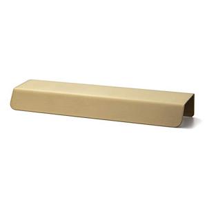 lot 18429 image: Goo-Ki Pure Brass Made,Brushed Brass Finger Pulls,Luxury Modern Matte Cabinet Handles,5 Inches Center to Center (6 Pack)