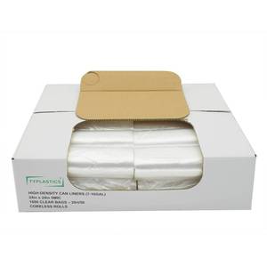 lot 18623 image: TYPLASTICS Trash Can Liner - Wholesale 1000 Count Garbage Bags on Perforated Roll 7-10 Gallon Multipurpose for Office Bathrooms Business Home Commercial and industrial needs 24 x 24